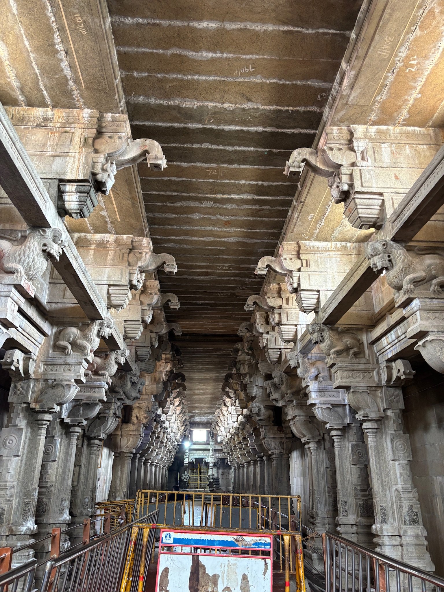 Structural reference photograph of temple columns